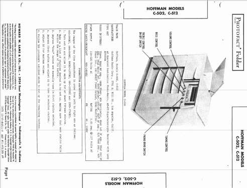 C-512 ; Hoffman Radio Corp.; (ID = 1437438) Radio