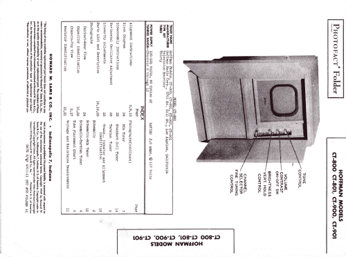 CT-901 Ch= 135; Hoffman Radio Corp.; (ID = 1344246) Televisore