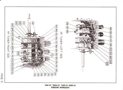 CT-901 Ch= 135; Hoffman Radio Corp.; (ID = 1344255) Televisore