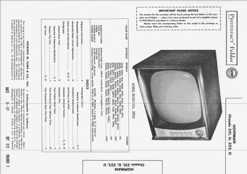 M1111U Ch= 321U; Hoffman Radio Corp.; (ID = 2442228) Televisión