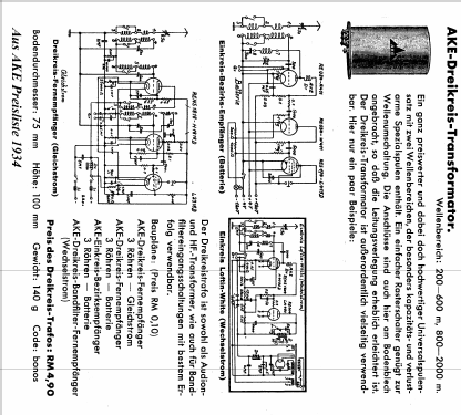 AKE Dreikreis-Transformator 200-2000 m; Hofmann & Co., AKE; (ID = 2511835) mod-past25