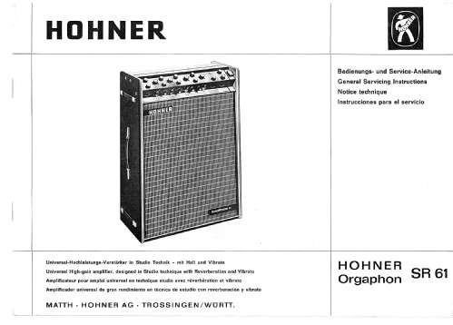 Orgaphon SR 61; Hohner, Matthias, AG (ID = 2627169) Ampl/Mixer