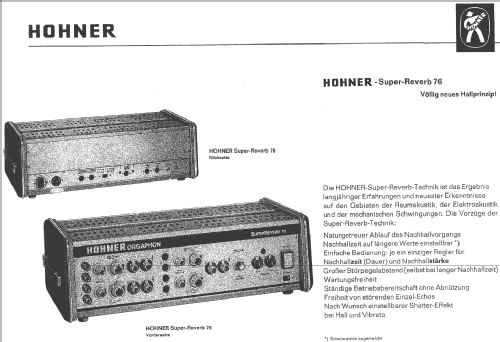 Orgaphon Super-Reverb 76; Hohner, Matthias, AG (ID = 560192) Ampl/Mixer