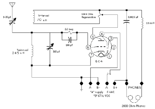 1-tube Receiver after 1945; Homebrew - ORIGINAL, (ID = 1062895) Radio