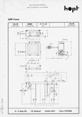 UHF Tuner 126 58; Hopt, Karl, GmbH KHS (ID = 3025264) Adattatore