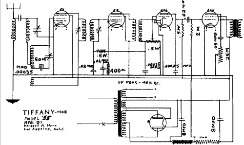 Tiffany Tone 55; Horn Radio Mfg. Co., (ID = 429520) Radio