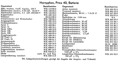 Prinz 40B W135B; Horny Hornyphon; (ID = 232316) Radio