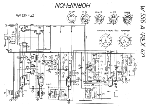 Rex 47 W W556A III; Horny Hornyphon; (ID = 18872) Radio