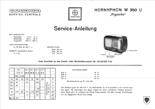 Rigoletto W350U; Horny Hornyphon; (ID = 684600) Radio