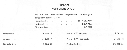 Tizian WR2135A /00 Ch= S5; Horny Hornyphon; (ID = 140636) TV Radio