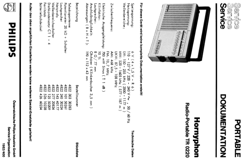 Radio-Portable TR 0220/09; Horny Hornyphon; (ID = 1972613) Radio