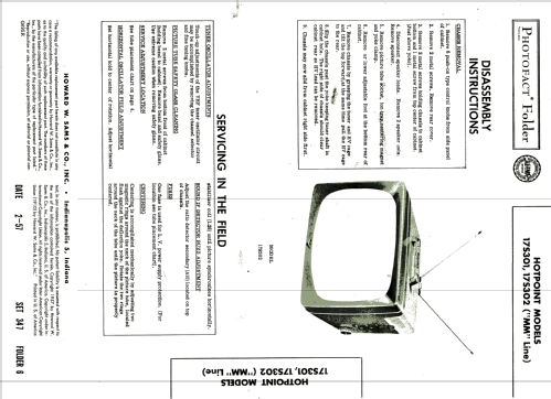 17S301 'MM' Line ; Hotpoint Inc.; (ID = 1835394) Television