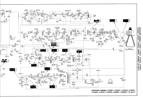 21S401 CH= U line; Hotpoint Inc.; (ID = 1753103) Television