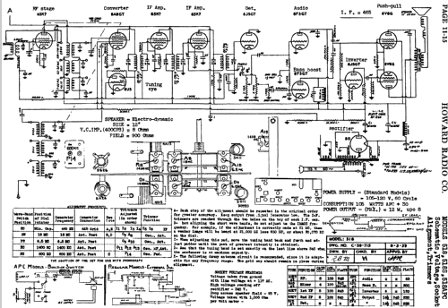 518-APC ; Howard Radio Company (ID = 961504) Radio