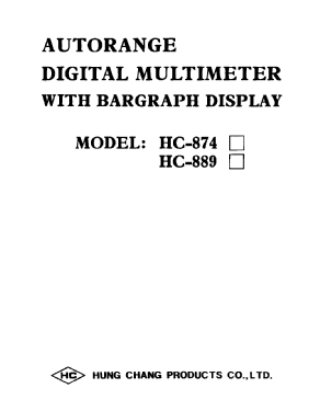 Autorange Digital Multimeter with Bargraph Display HC-889; Hung Chang Co. Ltd., (ID = 3014214) Equipment