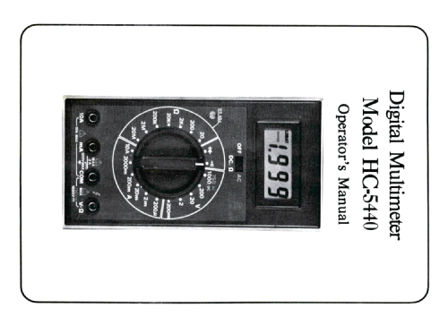 Digital Multimeter HC-5440; Hung Chang Co. Ltd., (ID = 2211980) Equipment