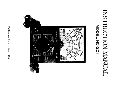 Multimeter HC-201; Hung Chang Co. Ltd., (ID = 2159347) Equipment