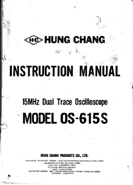 Oscilloscope OS-615S; Hung Chang Co. Ltd., (ID = 2974245) Equipment