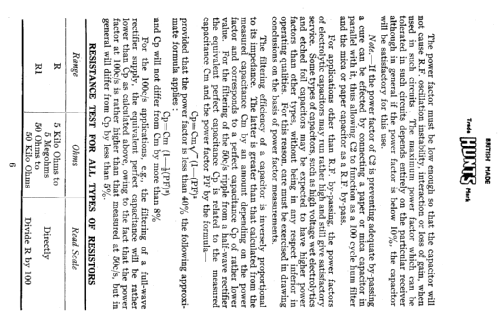 Capacitance and Resistor Analys C.R.B.; Hunts, A.H. Hunt Ltd (ID = 420991) Equipment