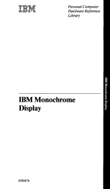 Monochrome Monitor 5151; IBM; Armonk, N.Y. (ID = 2944856) Computer & SPmodules