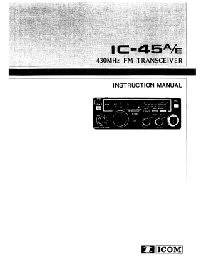 IC-45E; Icom, Inoue (ID = 3135897) Amat TRX
