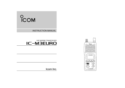 VHF Marine IC-M3EURO; Icom, Inoue (ID = 3080652) Amat TRX