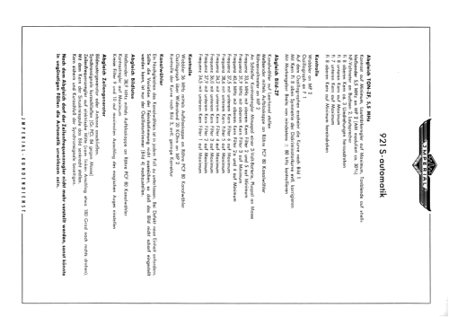 921 S-Automatik; Imperial Rundfunk (ID = 1699778) Television