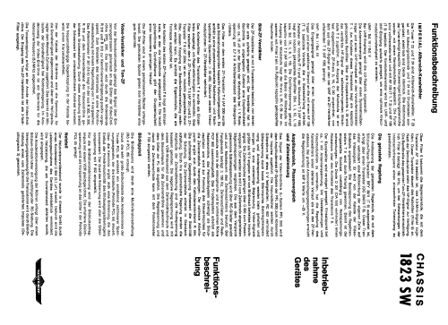 S/W Fernsehempfänger Chassis Ch= 1823SW; Imperial Rundfunk (ID = 1929659) Television