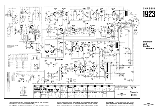 S/W Fernsehempfänger Chassis Ch= 1923; Imperial Rundfunk (ID = 1939494) Fernseh-E