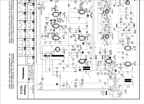 S/W Fernsehempfänger Chassis Ch= 1923E; Imperial Rundfunk (ID = 1941746) Television