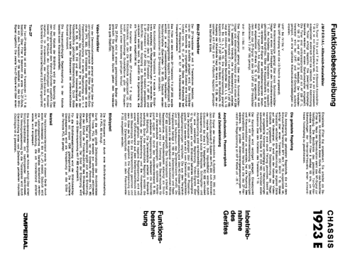 S/W Fernsehempfänger Chassis Ch= 1923E; Imperial Rundfunk (ID = 1941749) Television