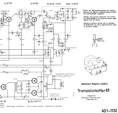 Transistor - Transistorkoffer 63; Imperial Rundfunk (ID = 2076266) Radio