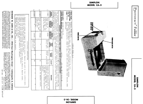 Simplon CA-5 ; Industrial (ID = 873397) Radio