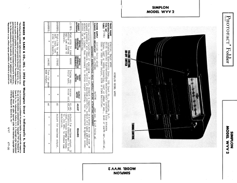 Simplon WVV2; Industrial (ID = 829659) Radio