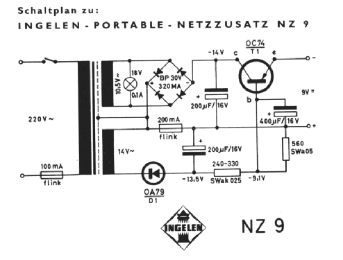 Portable Netzzusatz NZ9; Ingelen, (ID = 113693) Aliment.