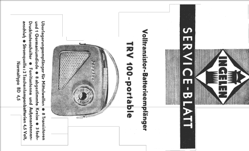 TRV100 Portable; Ingelen, (ID = 854685) Radio