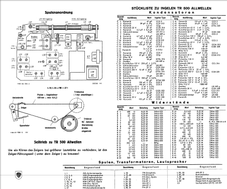 TR-500 Allwellen; Ingelen, (ID = 599954) Radio