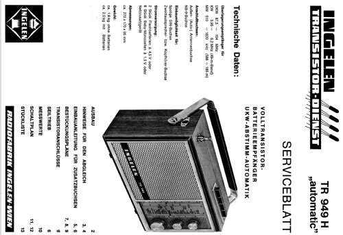 TR949H Automatic; Ingelen, (ID = 2011927) Radio