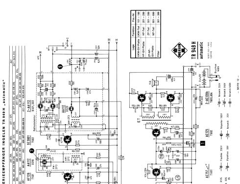 TR949H Automatic; Ingelen, (ID = 2035337) Radio