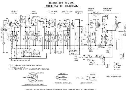 Inland 203 WV209; IDI brand Inland (ID = 2011453) Car Radio