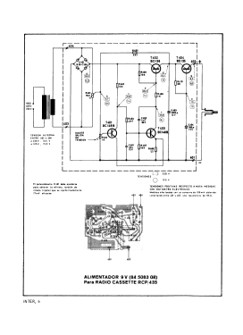 Radio Cassette Portátil RCP-435; Inter Electrónica, S (ID = 2813069) Radio