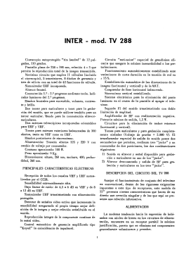 TV-288; Inter Electrónica, S (ID = 2781606) Television