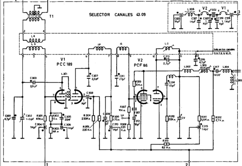 VHF Selector de Canales - Channel Selector / Tuner 43.09; Inter Electrónica, S (ID = 2448935) Adattatore