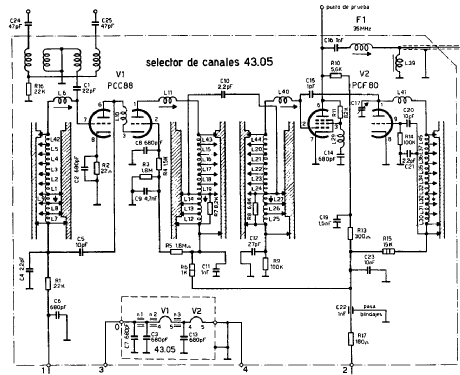 VHF Selector de Canales - Channel Selector / Tuner 43.05; Inter Electrónica, S (ID = 2449018) Converter