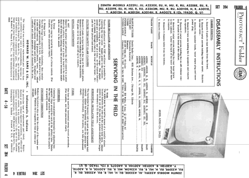 A2359RU Ch= 19A20U; Zenith Radio Corp.; (ID = 2573703) Télévision