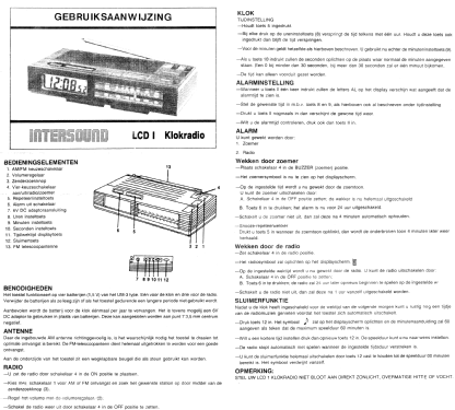 Clock Radio LCD I ; Intersound brand (ID = 2664385) Radio