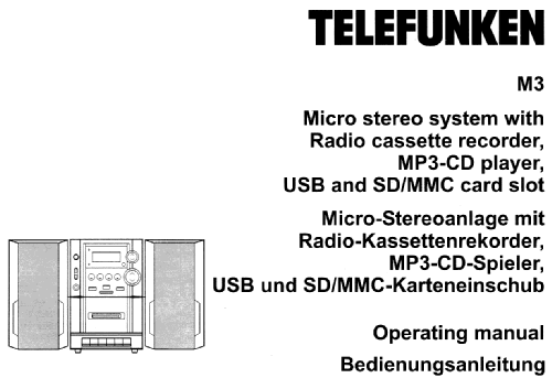 Telefunken Micro-Compact-System M3; Intron Electronic (ID = 2552575) Radio