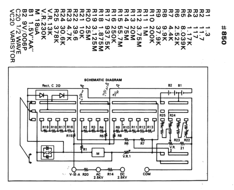 Analog Multimeter 850; ISI Teston; Ishii (ID = 2428309) Equipment