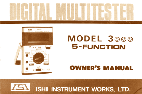 Digital Multimeter DM 3000; ISI Teston; Ishii (ID = 2821946) Equipment