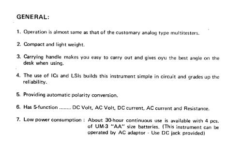 Digital Multimeter DM 3000; ISI Teston; Ishii (ID = 2821948) Equipment